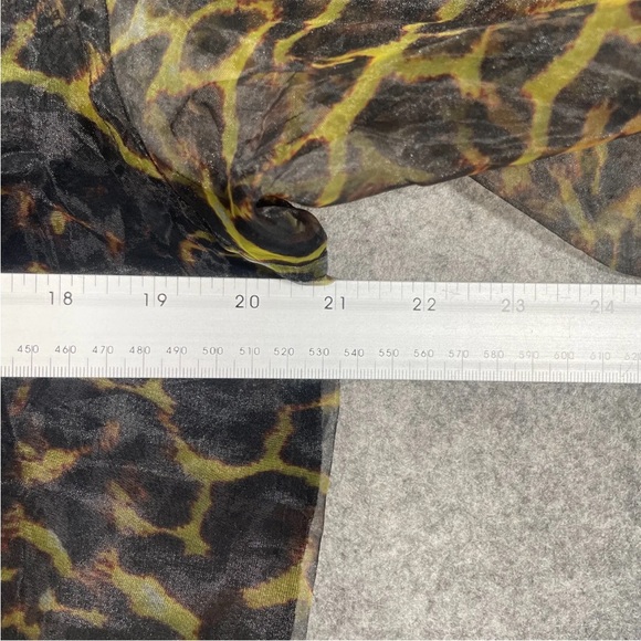 TOPSHOP Organza Blouse Size UK 12 Womens Animal Leopard Print Backless Bow Tie - Picture 7 of 9